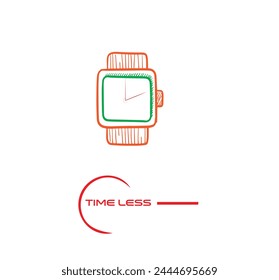 Smart watch sign icon wrist digital Royalty Free Vector.