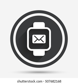 Smart watch sign icon. Wrist digital watch.