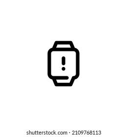 Ilustración vectorial de icono de línea negra simple de reloj inteligente. Trazo editable. 
