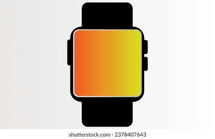 Smart watch simple línea negra icono de la web ilustración vectorial nuevo modelo de fondo de fondo degradado en blanco