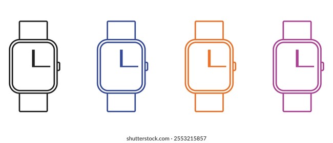 Smart watch simple vector icon.
