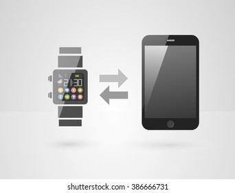 Smart watch and smartphone communication