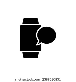 smart watch smartwatch 
 icon with message icon vector