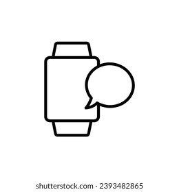 smart watch smartwatch 
 icon with message icon vector