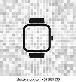 Smart watch symbol sign silhouette icon on background