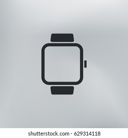 Smart watch symbol sign silhouette icon on background