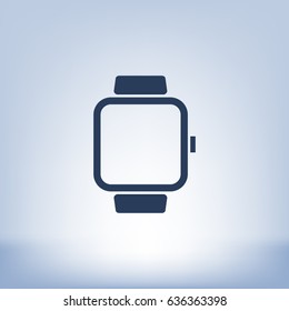 Smart watch symbol sign silhouette icon on background