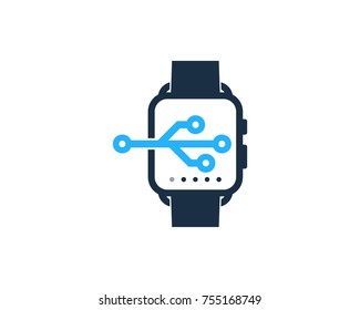 Smart Watch Technology Icon Logo Design Element