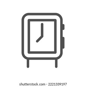 Smart watch and technology icon outline and linear vector.