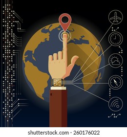 Smart watch technology illustration