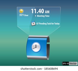 smart watch technology vector illustration
