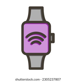 Colores De Línea Gruesa De Smart Watch Para Uso Personal Y Comercial.
