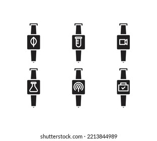 smart watch and user interface icons set