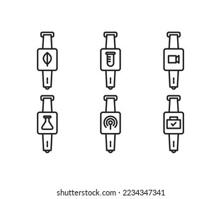 smart watch and user interface icons set