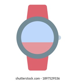 smart watch using soft color and flat style