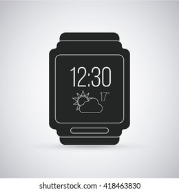 smart Watch vector in degrade color backdrop