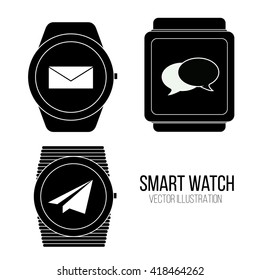 smart Watch vector in degrade color backdrop