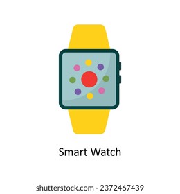 Smart Watch Vektorgrafik Flaches Symbol Design Illustration. Symbol auf weißem Hintergrund EPS10-Datei 