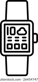 Smart watch vector icon. Can be used for printing, mobile and web applications.
