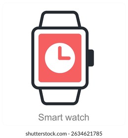 smart watch vector icon concept design