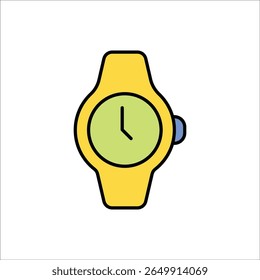 Plantilla de línea de icono de Vector de reloj inteligente