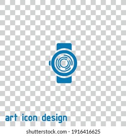 icono del vector de reloj inteligente en un fondo abstracto