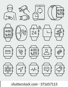 Smart Watch Vector Icons 