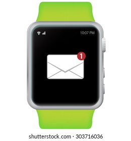 Smart Watch Vector Illustration with white background.