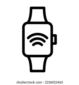 Diseño de iconos de línea de vector Smart Watch