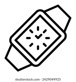 Smart Watch Vector Line Icon Design
