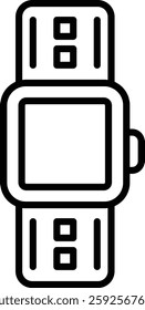 Smart Watch Vector Line Icon Design