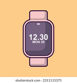 Vector de reloj inteligente, reloj digital moderno