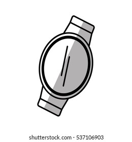 smart watch wearable gadget shadow vector illustration eps 10