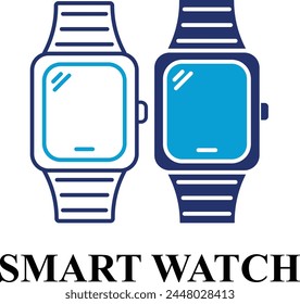 Smart Watch web icons in line and fill style. Set of high quality Information technology signs for web and mobile app. Colorful Editable icon set of IT and Gadgets.