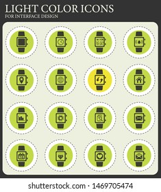 smart watch web icons for user interface design