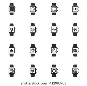 smart watch web icons for user interface design