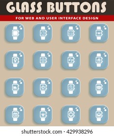 smart watch web icons for user interface design
