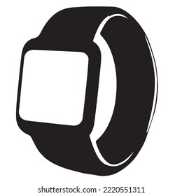 Smart watch with white background