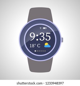 Smart watches device on white background. Vector illustration 