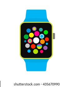 Smart Watches in a flat style isolated on white background. Vector illustration