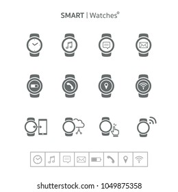 smart watches icon set