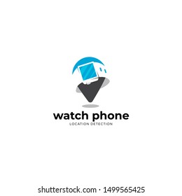 smart watches for location detection logo vector icon ilustration 