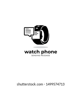 smart watches send messages logo vector icon ilustration 