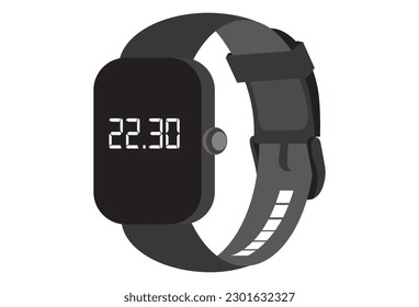 Smart watches straps, Wrist watch. Mens and womens mechanical,
digital and smart watches with different bracelets, Square smart watch set on white background. . Isolated render illustration, wearable