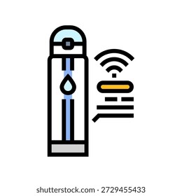 smart water bottle hydration tracker color icon vector. smart water bottle hydration tracker sign. isolated symbol illustration