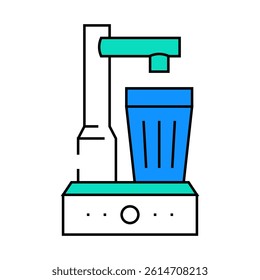 smart water dispenser home line icon vector. smart water dispenser home sign. isolated symbol illustration