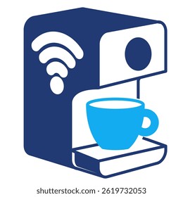 Smart Water Purifier icon represented by Automatic Water Purifier Dualtone style.