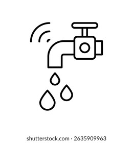 Icono de grifo de agua inteligente Vector ilustración de stock