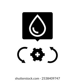 smart water usage water saving glyph icon vector. smart water usage water saving sign. isolated symbol illustration