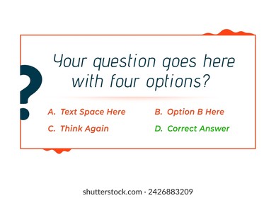 smart way to test your knowledge with multiple option quiz banner design vector